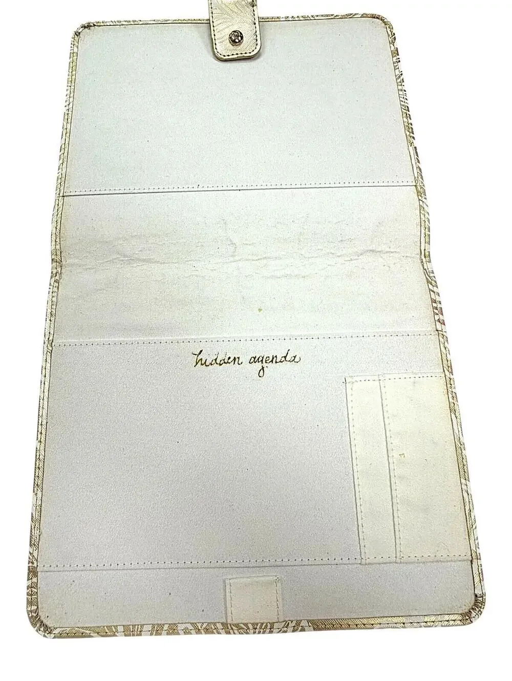 Lilly Pulitzer Gold Metallic Floral Agenda Cover